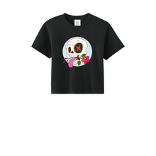 Load image into Gallery viewer, Women Boxy Tee: Skull & Rose