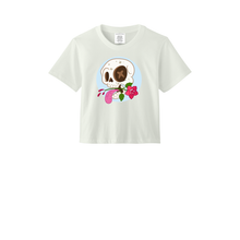 Load image into Gallery viewer, Women Boxy Tee: Skull & Rose
