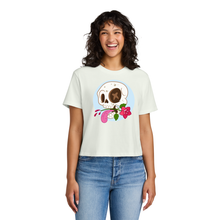 Load image into Gallery viewer, Women Boxy Tee: Skull & Rose