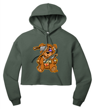 Load image into Gallery viewer, Women Cropped Hoodie: Built Tuff