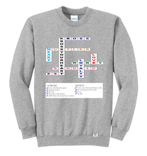 Load image into Gallery viewer, Sweatshirt: Kross Word Puzzle
